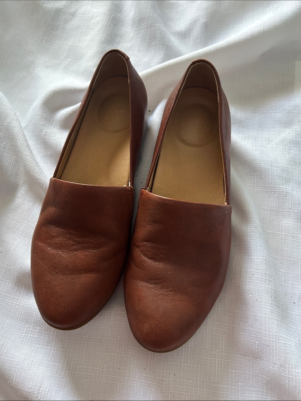 Dansko Chestnut Leather Slip-On Flats